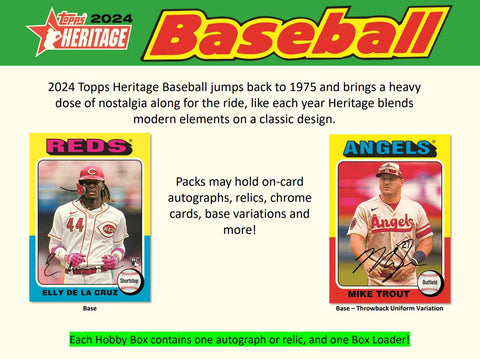 PRE-ORDER: 2024 Topps Heritage Baseball Hobby Box