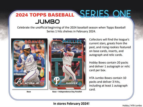 2024 Topps Series 1 Baseball HTA Jumbo Box Opened Live