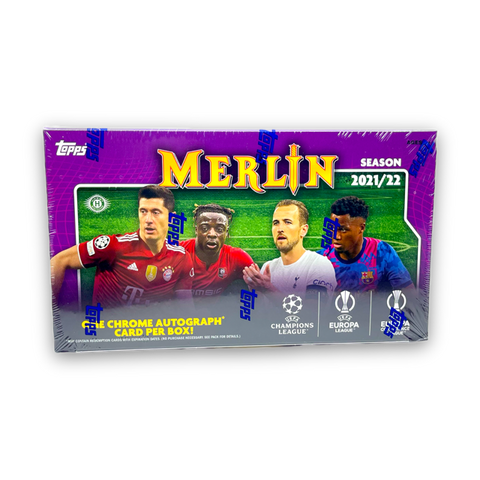 2021-22 Topps UEFA Champions League Merlin Chrome Soccer Hobby Box Opened Live