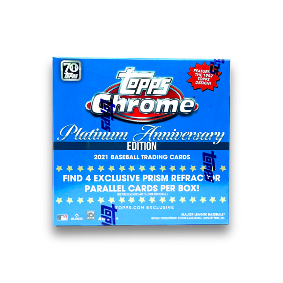 2021 Topps Chrome Platinum Anniversary Edition Baseball Mega Box Opened Live