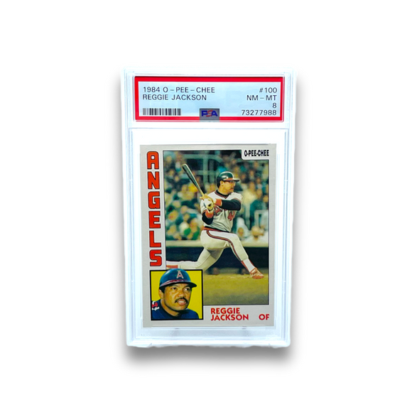 1984 O-Pee-Chee Baseball Reggie Jackson PSA 8 Single Card