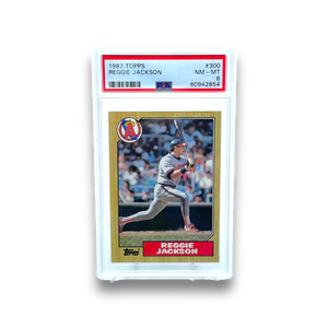 1987 Topps Baseball Reggie Jackson PSA 8 Single Card