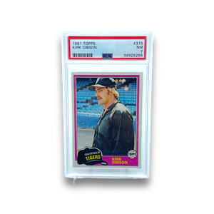 1981 Topps Baseball Kirk Gibson RC PSA 7 Single Card