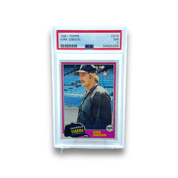 1981 Topps Baseball Kirk Gibson RC PSA 7 Single Card