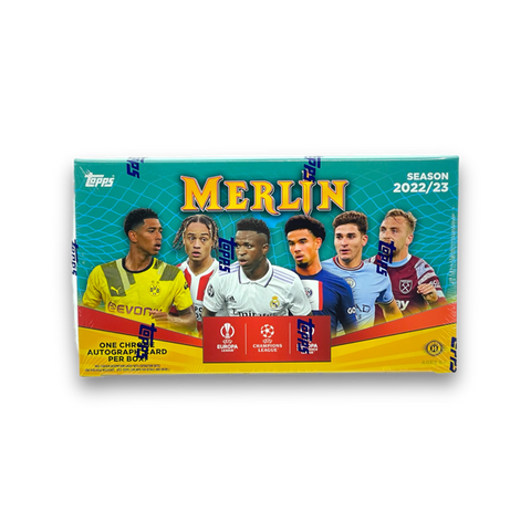 2022-23 Topps UEFA Club Competitions Merlin Chrome Soccer Hobby Box Opened Live