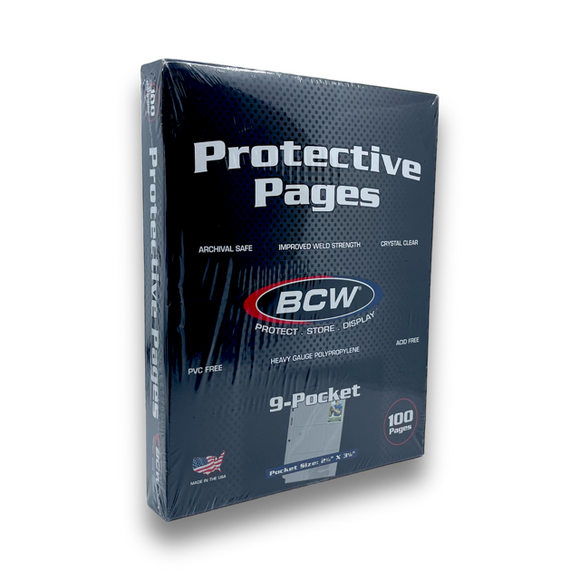 BCW 9-Pocket Protective Pages 100ct. Box