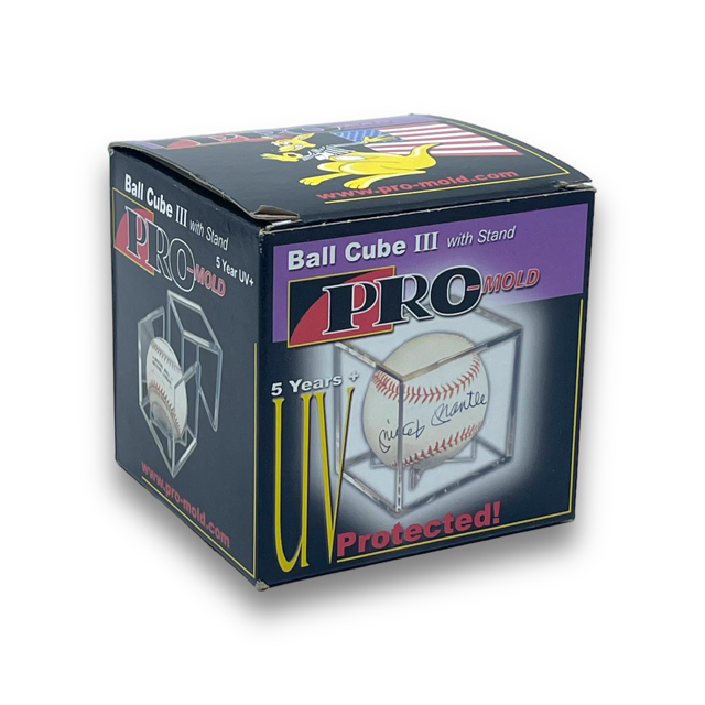 Pro-Mold Clear Baseball Cube with Stand