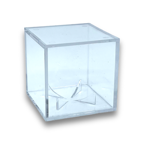 Pro-Mold Clear Baseball Cube w/ Stand