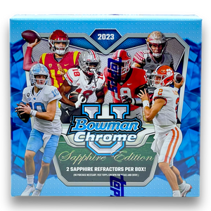 2023 Bowman University Chrome Football Sapphire Edition Box