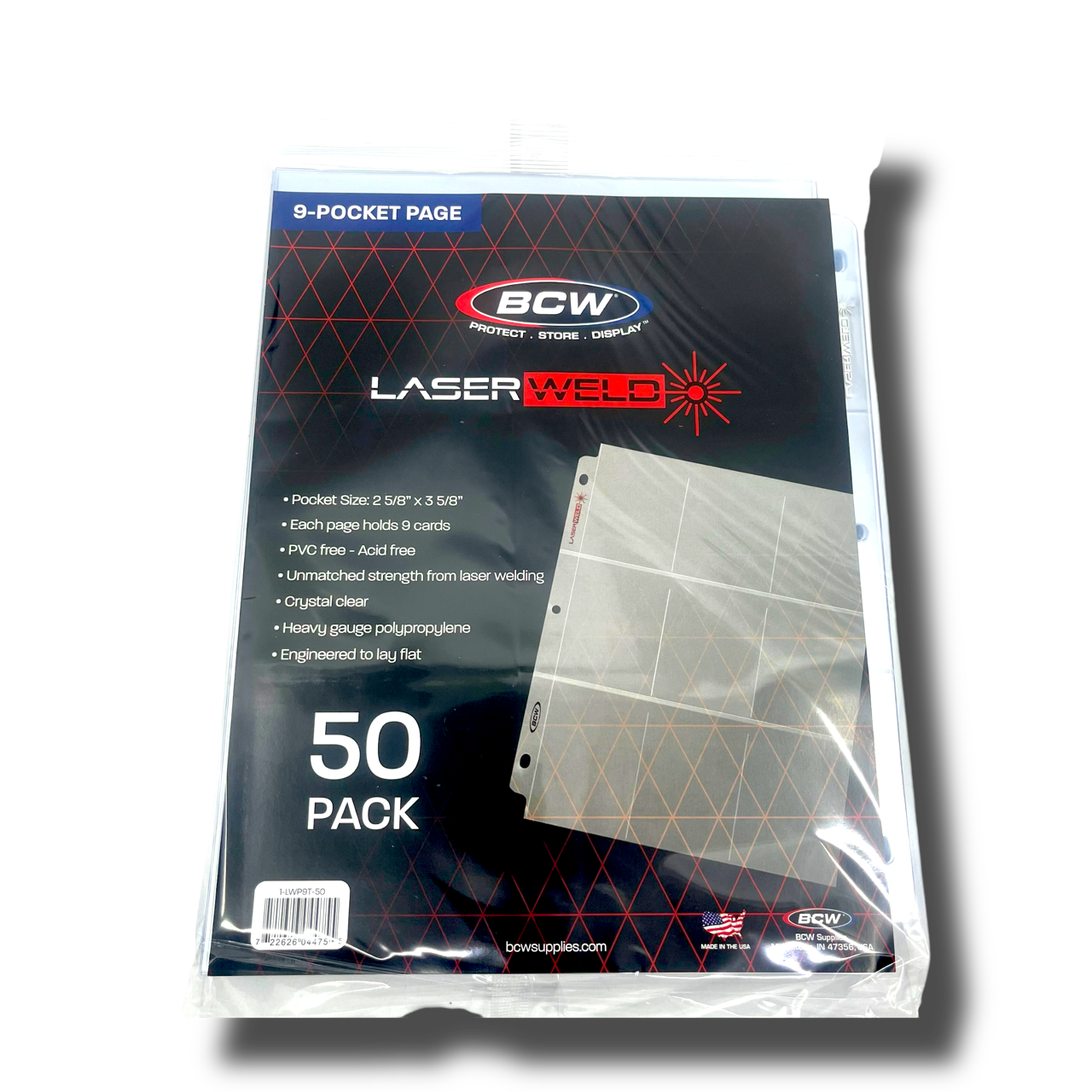 BCW 9-Pocket Protective Pages 50ct. Pack