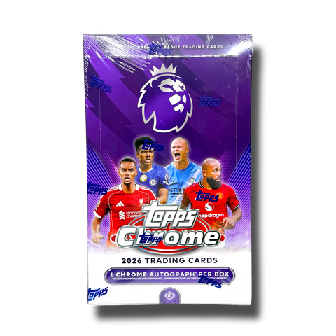 2026 Topps Chrome Premier League Soccer Hobby Box – HOFBC 2026 Topps Chrome Premier League Soccer Hobby Box – HOFBC