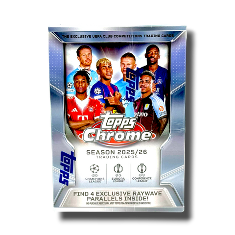 PRE-ORDER: 2025-26 Topps Chrome UEFA Club Competitions Value Box