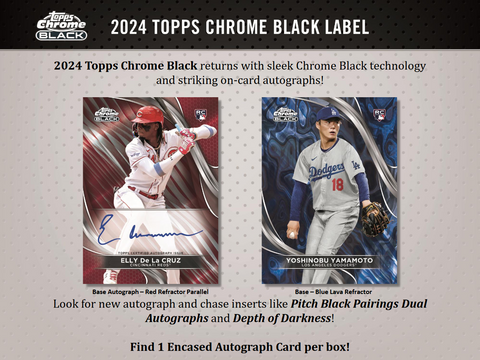2024 Topps Chrome Black Baseball Full Case Box Draft Group Event
