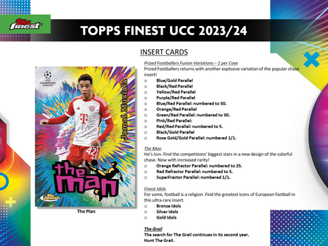 PRE-ORDER: 2023-24 Topps UEFA Club Competitions Finest Soccer Hobby Box