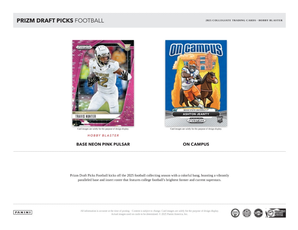 2025 Panini Prizm Draft Picks Football Hobby Blaster Box – HOFBC