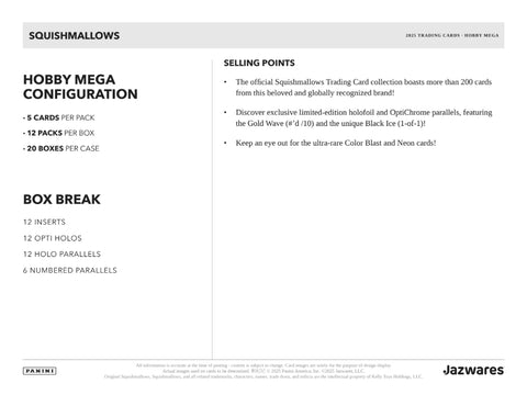 PRE-ORDER: 2025 Panini Squishmallow Hobby Mega Box