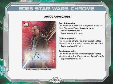 PRE-ORDER: 2025 Topps Star Wars Chrome Galaxy Hobby Box