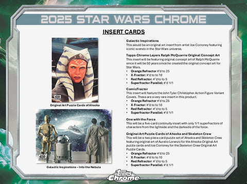 PRE-ORDER: 2025 Topps Star Wars Chrome Galaxy Hobby Box