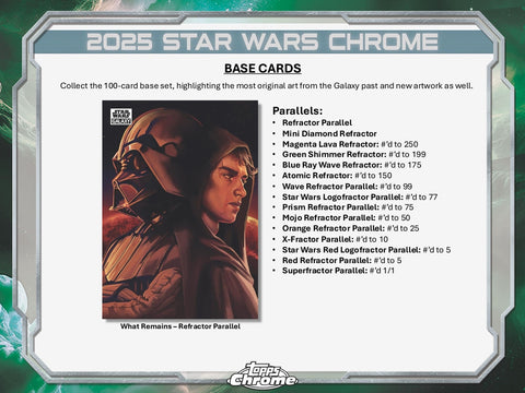 PRE-ORDER: 2025 Topps Star Wars Chrome Galaxy Hobby Box