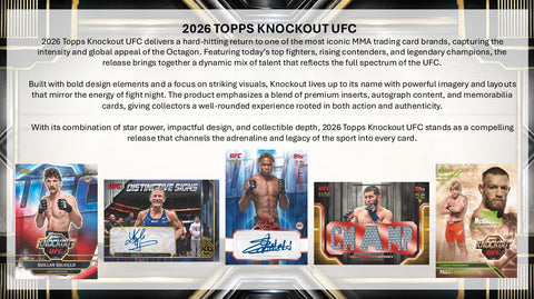 PRE-ORDER: 2026 Topps UFC Knockout Hobby Box