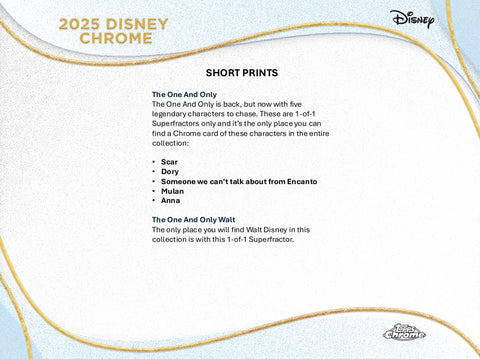 2025 Topps Chrome Disney Value Box