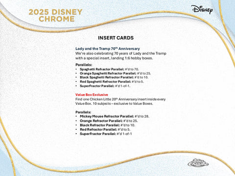 2025 Topps Chrome Disney Value Box