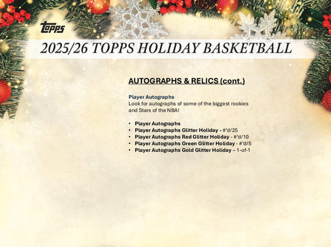 2025-26 Topps Holiday Basketball Mega Box