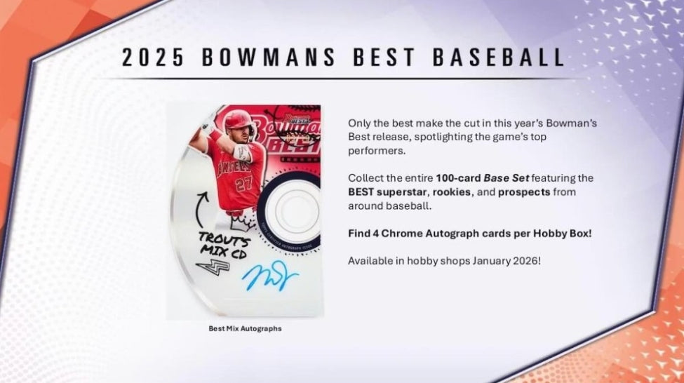 2025 Bowman's Best Baseball Hobby Box – HOFBC