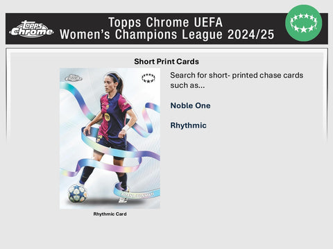 PRE-ORDER: 2024-25 Topps Chrome UEFA Women's Champions League Chrome Soccer Hobby 12-Box Case