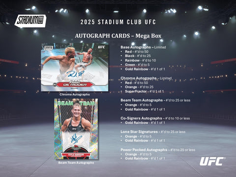 PRE-ORDER: 2025 Topps Stadium Club UFC Value Box
