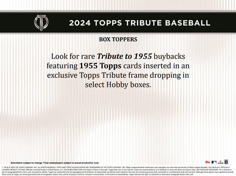 2024 Topps Tribute Baseball Hobby Box Opened Live