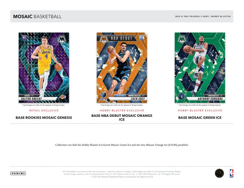 2024-25 Panini Mosaic Basketball Hobby Exclusive Blaster Box