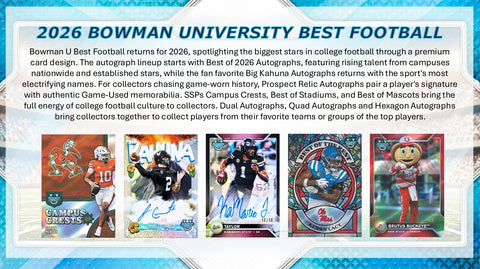 PRE-ORDER: 2026 Bowman's Best University Football Hobby Box