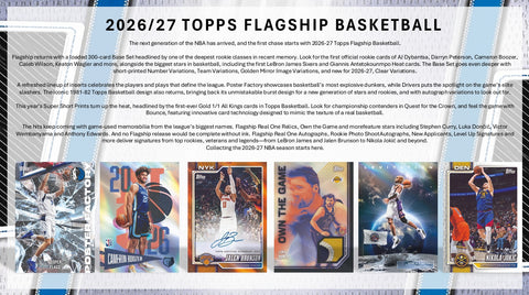 PRE-ORDER: 2026-27 Topps Basketball Value 40-Box Case