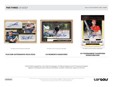 PRE-ORDER: 2026 Panini Par Three LIV Golf Hobby Box