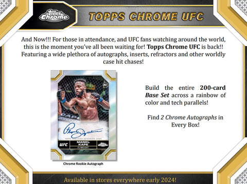 2024 Topps UFC Chrome Hobby Box Opened Live