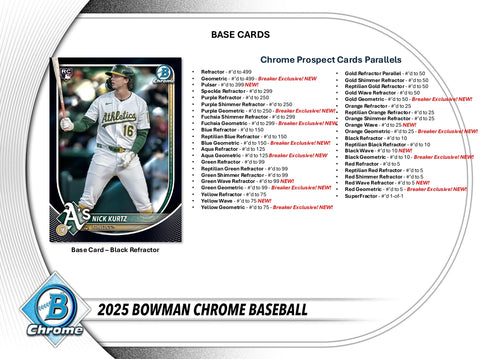 2025 Bowman Chrome Baseball Breaker's Delight Box