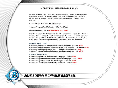 2025 Bowman Chrome Baseball Hobby Box