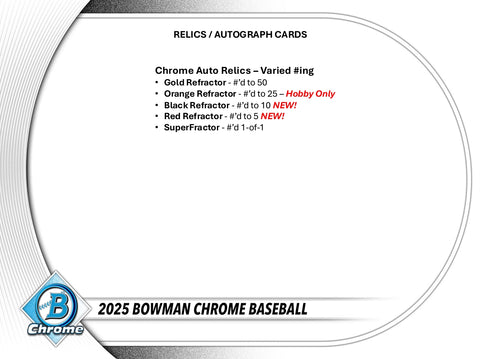 2025 Bowman Chrome Baseball Hobby Box