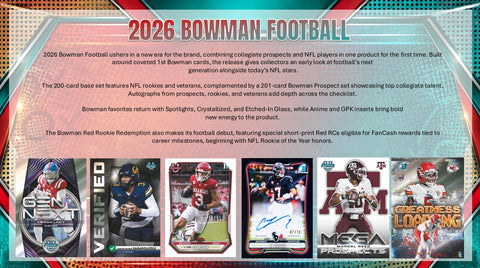 PRE-ORDER: 2026 Bowman Football Jumbo Box