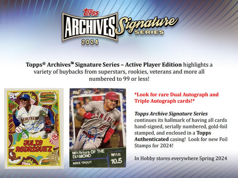 2024 Topps Archives Signature Series Active Player Edition Hobby Box