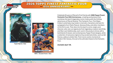 2026 Topps Finest Fantastic Four 65th Anniversary Hobby Box