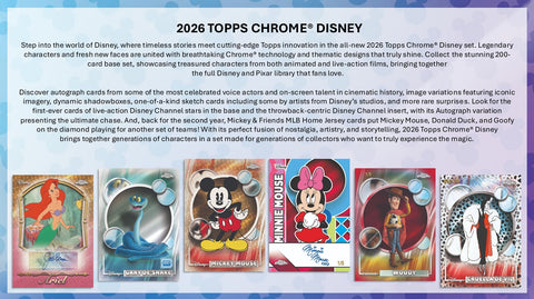 PRE-ORDER: 2026 Topps Chrome Disney Hobby Box