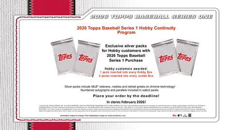PRE-ORDER: 2026 Topps Series 1 Baseball Hobby Box