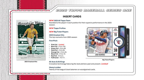 PRE-ORDER: 2026 Topps Series 1 Baseball Hobby Box