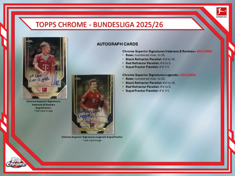 2025-26 Topps Chrome Bundesliga Soccer Hobby Box