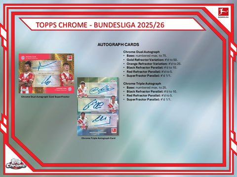 2025-26 Topps Chrome Bundesliga Soccer Hobby Box