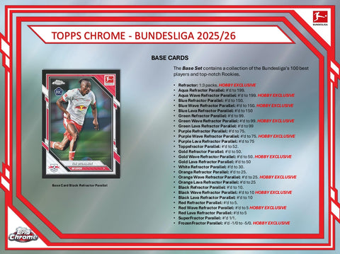2025-26 Topps Chrome Bundesliga Soccer Hobby Box