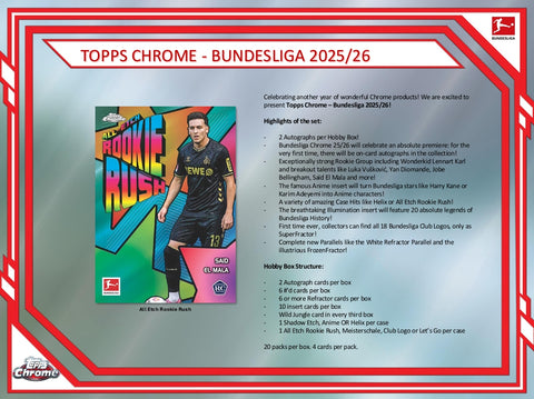 2025-26 Topps Chrome Bundesliga Soccer Hobby Box