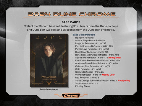 2024 Topps Dune Chrome Hobby Box